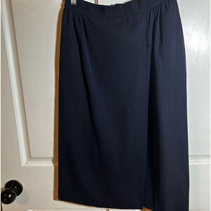 Vintage Valentino darkest navy size 6 shirt midi length perfect condition.
